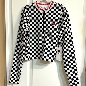 FILA Disney Villains BNWT Checkered Crop Top